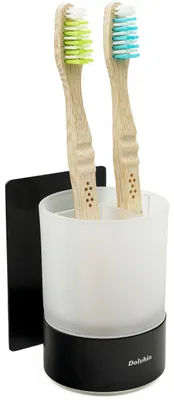 Immagine prodotto di Porta spazzolini da denti senza foratura, in vetro opaco