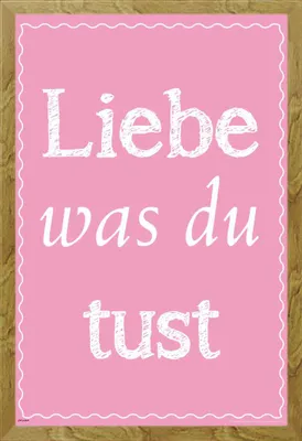 Image de Motivational - Poster - Aime ce que tu fais + cadre interchangeable, Shinsuke® Maxi MDF chêne, vitre acrylique
