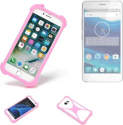 Produktbild von K-S-Trade Handy Hülle kompatibel mit Qilive Q5 Schutz Hülle Bumper Silikon Schutz Hülle Cover Case Silikoncase Silikonbumper TPU Softcase