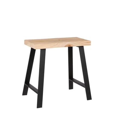 Produktbild von Mica Decorations Plano Kruk - L46 x B32 x H46 cm - Tannenholz - Hellbraun