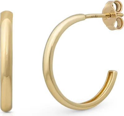 Produktbild von SuzanGold Creolen Damen Echtgold Suzan Creolen Medium 375 Gelbgold Minimalisti
