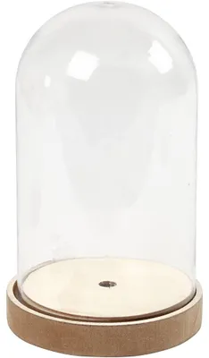 Zdjęcie produktu dla Szklana kula na drewnianej podstawie - 18 cm - 11 cm