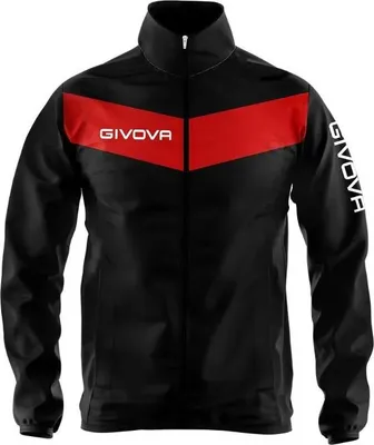 Produktbild von Sportjacke Givova Rain Nero-rosso Schwarz - XXL