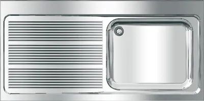 Immagine prodotto di Lavello commerciale KWC AR, MAXIMA, acciaio inox, 1400x432x700 mm, scarico a sinistra
