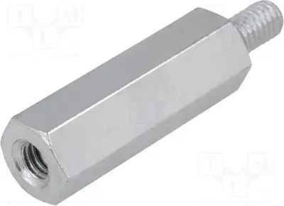 Immagine prodotto di Distanziali filettati; filettatura interna: M8; 80 mm; filettatura esterna: M8; acciaio 2213X80. Distanziali metallici
