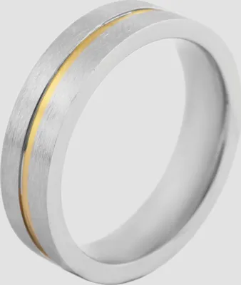 Produktbild von Akzent Uni-Ring aus Edelstahl, silber- /goldfarben