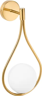 Obrázok produktu pre BELIANI nástenné svietidlo zlatý kovový podstavec sklenené tienidlo elegantný tvar kvapky moderný glamour