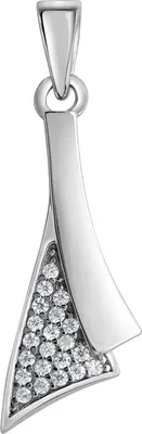 Produktbild von V Anhänger 925/- Sterling Silber 3,0cm weiß Zirkonia 025240137