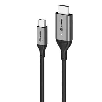 Image de Alogic Adapter DisplayPort Mini -> HDMI 2.0 4K 60Hz grau