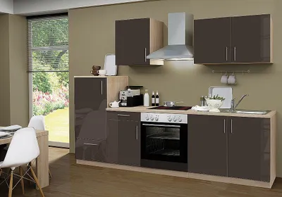 Produktbild von Küchenblock ohne Elektrogeräte Premium 270 cm in lava glänzend