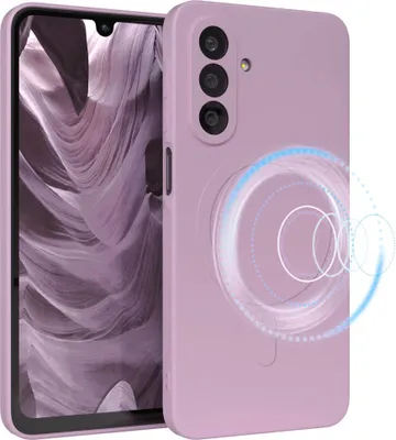 Produktbild von EAZY CASE - Silikonhülle magnetisch für Samsung Galaxy A26, Hülle Silikon, weich stoßfeste Magnet Handyhülle, Schutzhülle mit Kameraschutz, TPU Bumper in Lila