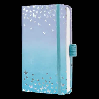 Produktbild von SIGEL J5346 Wochenkalender Jolie 2025 - Butterfly Confetti Candy - ca. A6 - blau, violett - Hardcover - 2 Seiten = 1 Woche - 174 S. -