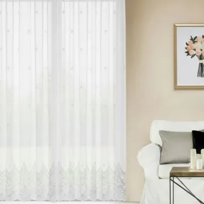 Produktbild von Jacquard Langstore weiß 245x600 cm- Fertiggardine von Albani
