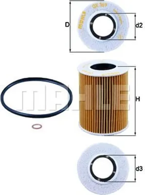 Produktbild von Ölfilter KNECHT OX 369D