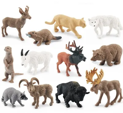 Immagine prodotto di Set di giocattoli con 12 animali dell'Artico in miniatura
