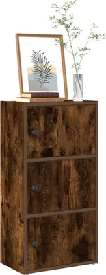 Zdjęcie produktu dla Maison Exclusive – regał na książki z dębu palonego 40 x 24 x 77 cm Materiał drewnopochodny