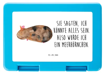Produktbild von Mr. & Mrs. Panda Brotdose Einhorn Meerschweinchen - Weiß - Geschenk, Einhörner, Brot Aufbewahrungsbox, Snackbox, Meerhörnchen, Bentobox, Unicorn, Vorratsbehälter