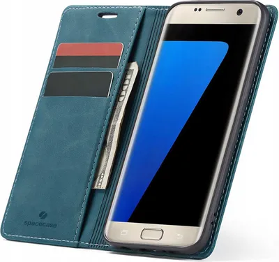 Immagine prodotto di SPACECASE Custodia flip a portafoglio per Galaxy S7 Edge Blue