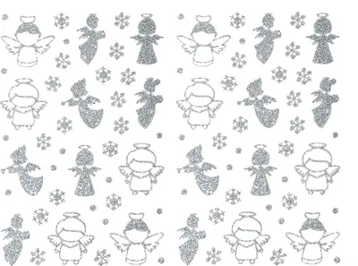 Produktbild von Oblique Unique 84 Weihnachts Sticker Glitzernd Aufkleber für Weihnachten Geschenk Deko - Engel Mix