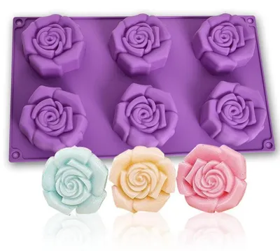 Produktbild von Silikonform Blume Rose Flexible Antihaft Backform für Kuchen, Seife, Dessert