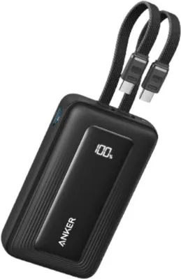 Produktbild von Anker Zolo Powerbank (10000mAh, Integriertes 2x USB-C Kabel) 2x USB-C