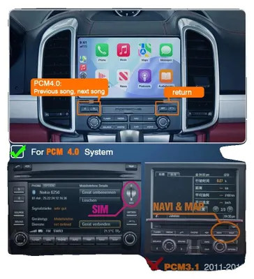 Productafbeelding van Draadloos CarPlay- en Android Auto-module, dualband Wi-Fi, eenvoudige installatie, geschikt voor Porsche PCM 4.0