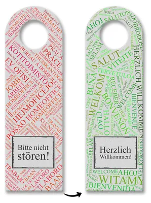 Produktbild von Bitte nicht Stören - Homeoffice Türhänger in rot und grün Türhänger Türschild