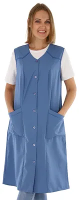 Produktbild von Solidchoice – Schürze für Damen mit Knöpfen – Schlicht, lässig, marineblau