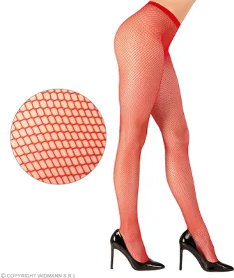 Produktbild von Widmann Netzstrumpfhose Rot One Size