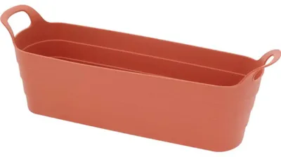 Obrázok produktu pre Plastový balkónový kvetináč s držadlami 45x14x11,5 cm terakota