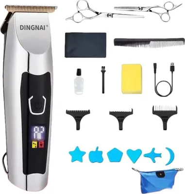 Image de INF Tondeuse Électrique LCD Professionnelle + Ciseaux Acier, Kit Complet