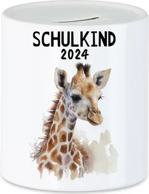 Produktbild von Schulkind 2024 Giraffe Spardose Einschulungs-Geschenk Schulanfang Erstklässler Schulanfang Schuleinführung
