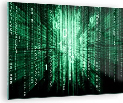 Produktbild von Bilder auf glas - Abstrakt zusammenfassungszahlen - 70x50cm - Glasbilder - Wandbilder - Kunstdruck - zum Aufhängen bereit - Wanddekoration aus Glas - Glas Bilder - Wandbild auf Glas - GAA70x50-2290