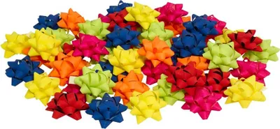 Produktbild von PRÄSENT Geschenk-Schleifen matt blau/rot/gelb/grün/pink/orange 10,0 mm x 0,95 m
