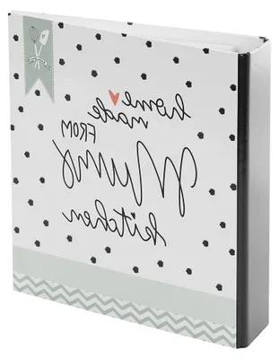 Produktbild von Rezeptbuch Homemade Moms, Rezeptordner mit 25 bedruckten linierten Blättern, Einband aus Kunstdruck, Mums Küche Weiß / Grün, 21 x 22,5 cm