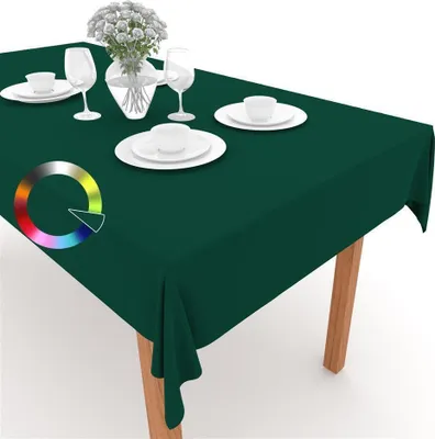 Produktbild von EDLE TISCHDECKE TISCHLÄUFER TISCHTUCH TISCHWÄSCHE PFLEGELEICHT 40 FARBEN (Flaschengrün 26, 40x40cm)