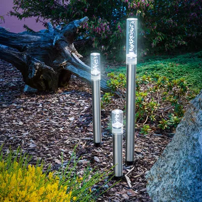 Produktbild von Esotec 102600 LED Solarleuchte Trio Sticks 3er Set kaltweiss 340-460-610mm