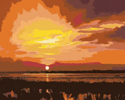 Produktbild von Zuty - Malen nach Zahlen - SONNENUNTERGANG 2 (D. RUSTY RUST), 40x50 cm, ohne Keilrahmen