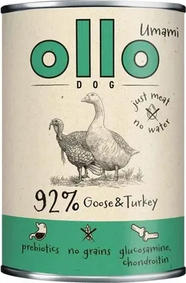 Image de Ollo Umami Nourriture humide d'oie et de dinde pour chiens 400 g