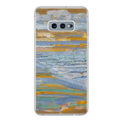 Produktbild von MuchoWow® Handyhülle Schutzhülle Hülle für Samsung Galaxy S10e Blick auf den Strand und die Seebrücke von den Dünen aus - Piet Mondrian Silikon Softcase Handy Hülle - Handy