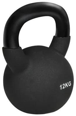 Produktbild von Kettlebell Kugelhantel Kunststoffummantelung Stahl schwarz 12 kg schwarz Stahl