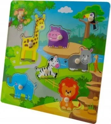 Immagine prodotto di Puzzle di legno 30x30cm - Zoo grande