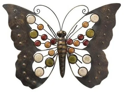 Produktbild von Wandobjekt Schmetterling matt Eisen B 43 cm