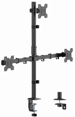 Immagine prodotto di Supporto per tre monitor LogiLink, lunghezza braccio: 376 mm con morsetto, nero