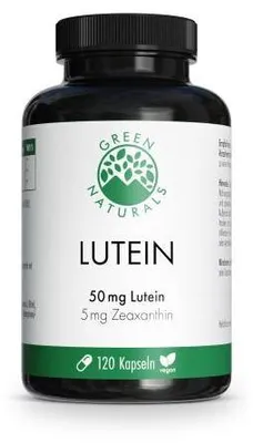 Zdjęcie produktu dla Green Naturals – Luteina 50 mg + 5 mg zeaksantyny, kapsułki roślinne, 120 szt.