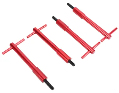 Productafbeelding van 4 stuks ventieldop met T-profiel, 1/4in-20 schroefdraad, aluminium vleugelmoer, vervanging voor Chevy V8 modellen van 1955-1986