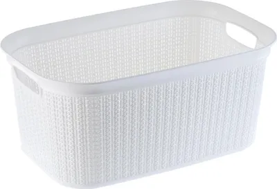 Obrázok produktu pre Košík na bielizeň / box na bielizeň – na spodnú bielizeň – objem 27 l – polypropylén (PP) – biela farba