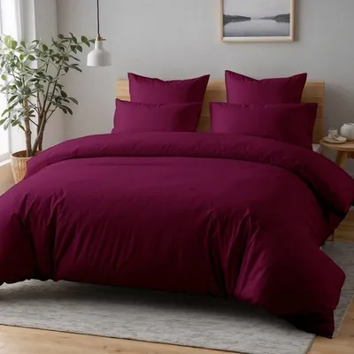 Produktbild von COZYOR Bettwäsche, mit verstecktem Reißverschluss, Mikrofaser, 155x200cm+80x80cm, rot