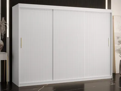 Obrázok produktu pre Šatníková skriňa 250 cm LONZO 1 - biela