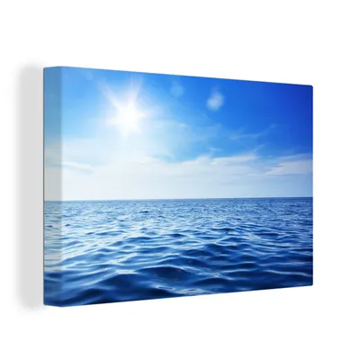 Zdjęcie produktu dla OneMillionCanvasses® - Obraz na płótnie - 150x100 cm, Morze - Słońce - Niebo, dekoracja ścienna z nadrukiem